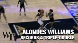 Wake Forest's Alondes Williams Records A Triple-Double Against USC Upstate