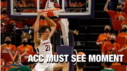 Virginia Turns Miami Fastbreak Into A Dunk Of Their Own | ACC Must See Moment