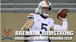 Virginia QB Brennan Armstrong Highlights Against Virginia Tech