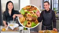 Lana Condor and Chris Make Fried Calamari