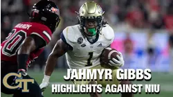 Georgia Tech RB Jahmyr Gibbs Highlights Against NIU