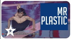 Mr Plastic bends his way through his audition on Indonesia's Got Talent
