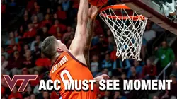 Virginia Tech's Hunter Cattoor With A Statement Dunk | ACC Must See Moment