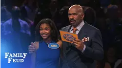 Alexis and Lindy have their eyes on the prize! | Family Feud