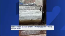 Must-see video: Flooding video in Clinton Hill causes damage to art studio