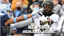 Wake Forest WR A.T. Perry Piles Up The Numbers Against North Carolina