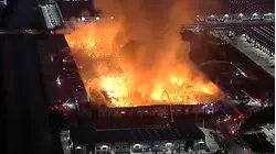 Video appears to show start of massive California warehouse fire