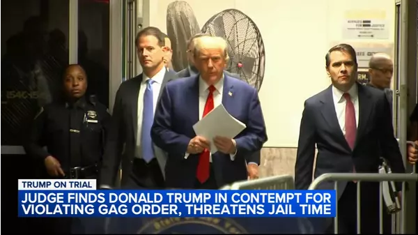 Judge Finds Donald Trump In Contempt For Violating Gag Order; Threatens ...