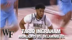 Wake Forest's Tariq Ingraham Goes 7-7 On Monster Night Versus Delaware State