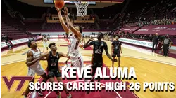 Virginia Tech's Keve Aluma Scores Career-High 26 Points