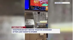 Moviegoers caught off guard as rain leaks into Brooklyn theater