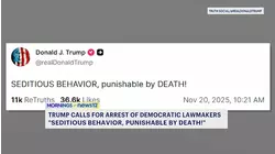 Trump demands arrest of 6 Democratic lawmakers, calling video "seditious;" Murphy calls it reckless