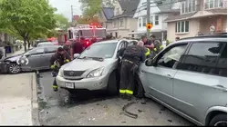 2 people rescued from mangled cars after crash in Sheepshead Bay