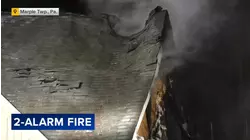 Roof damaged in house fire in Marple Township, Delaware County