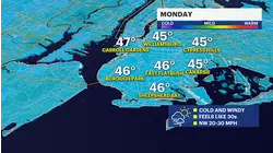 Gusty overnight ahead of cold Monday morning in Brooklyn