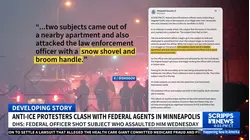 Anti-ICE protesters clash with federal agents in Minneapolis