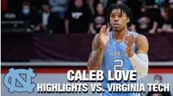 Caleb Love's Excellent All-Around Game Vs. Virginia Tech