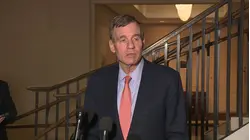 Democratic Sen. Mark Warner speaks after briefing on Iran