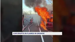 Fire crews rescue person in car fire on Route 15 in Orange