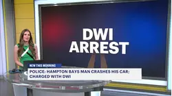 Police: Hampton Bays man charged with DWI after hitting guide rail