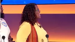 Awkward! Steve Harvey's chit-chat goes sideways! | Family Feud