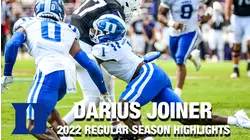 Darius Joiner 2022 Regular Season Highlights | Duke DB