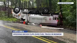 Police: Speeding driver causes oil truck rollover spill in Monroe