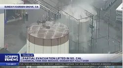 Evacuations eased after chemical tank risk subsides in Southern California