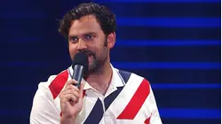 K. Trevor Wilson, Jessica Kirson, Barry Rothbart and Louie Anderson