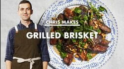 Chris Makes Grilled Brisket with Peanut Salsa