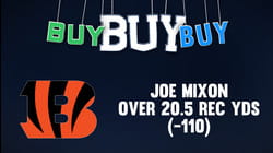 Back Joe Mixon To Go Over 20.5 Receiving Yards Thursday Vs. Dolphins