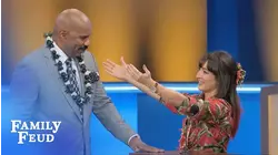 Steve gets Lei'd! | Family Feud