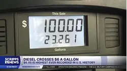 US diesel prices soar past $6 a gallon, deepening strain for hauling everyday goods