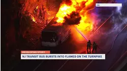 Bus fire on New Jersey Turnpike Eastern Spur in Secaucus slows morning commute
