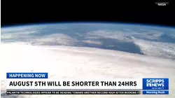August 5 will be a shorter day than standard 24 hours
