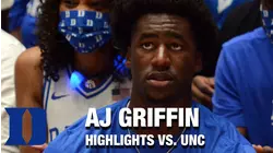 Duke Freshman AJ Griffin Leads The Way Vs. UNC