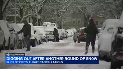 Chicago-area snowfall makes roads slick, causes O'Hare delays