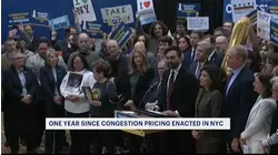 State and local leaders celebrate one year of congestion pricing