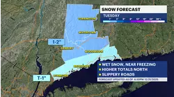 Chilly Monday in Connecticut before wintry mix and rain arrives