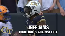 Georgia Tech QB Jeff Sims Highlights Against Pitt