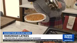 Put a festive holiday twist on classic Hanukkah latkes with this recipe