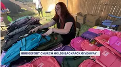 Bridgeport organizers hold backpack giveaway
