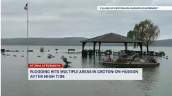 High tide floods Croton-on-Hudson