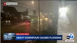 Heavy downpour causes flooding in Westminster
