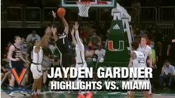 Jayden Gardner Lifts Virginia To Important Win