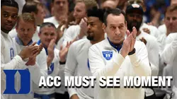 Coach K Walks Onto The Court For The Final Time For Duke | ACC Must See Moment