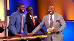 Dumb! Guy gets his tie caught in this??? | Family Feud