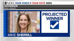 Mikie Sherrill projected to win NJ governor's race