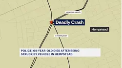 Pedestrian dead after being struck by car in Hempstead