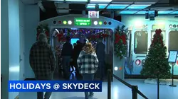 Skydeck Chicago decking the halls for the holidays for 1st time ever